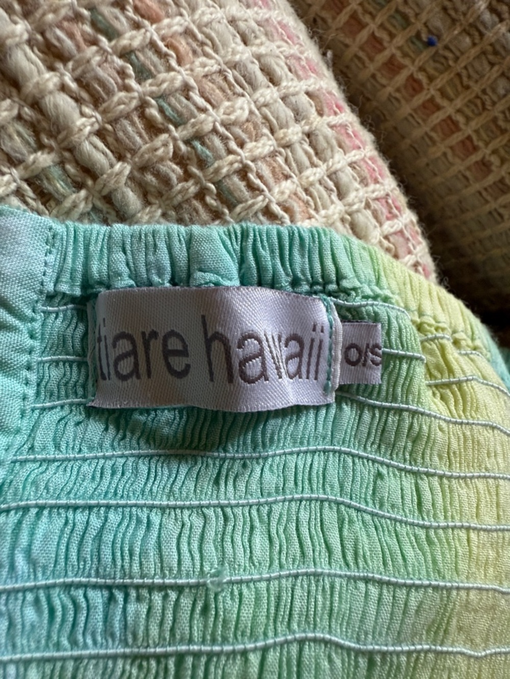 Tiare Hawaii Strapless Tie-Dye Maxi Dress in Mint & Yellow - Picture 8 of 10